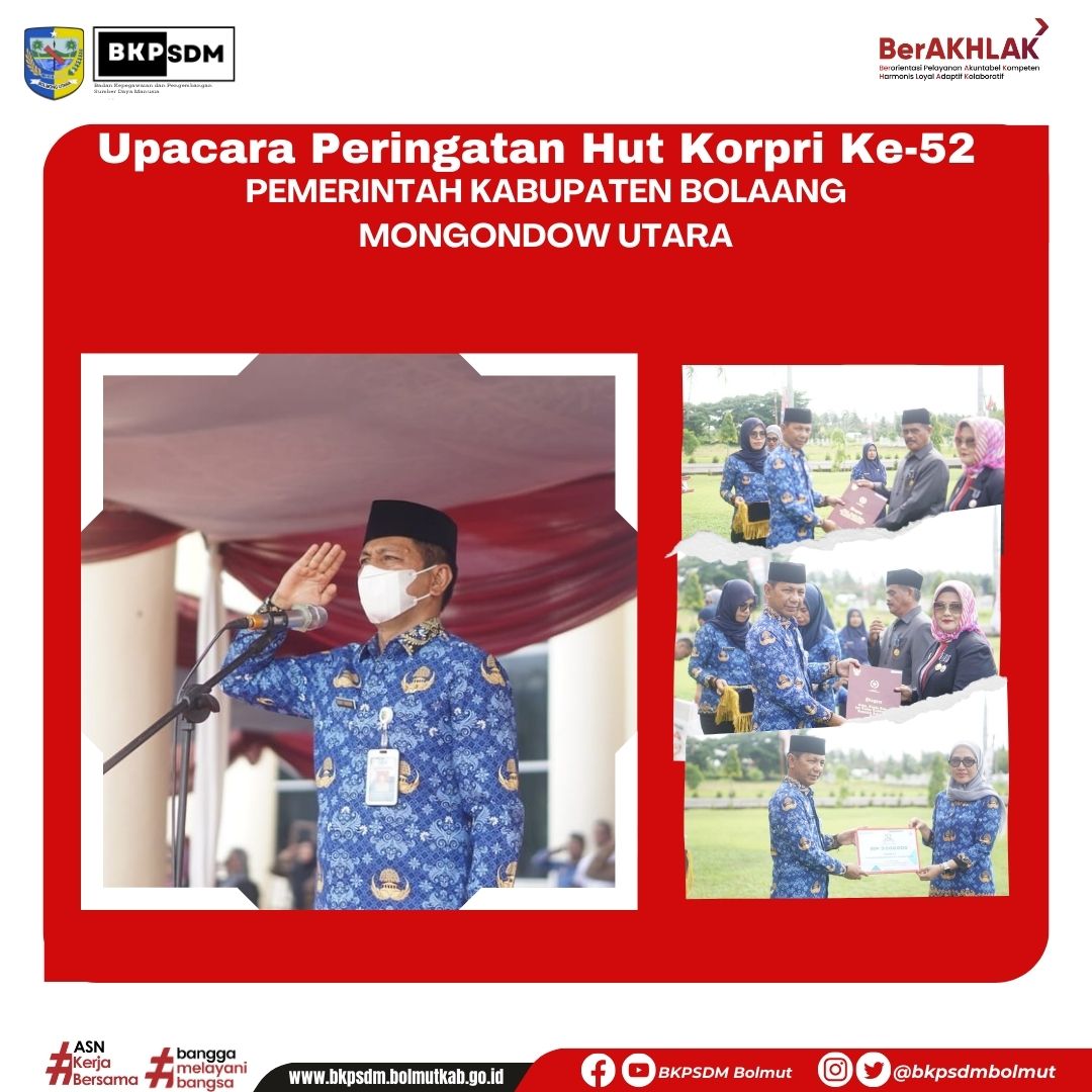 Upacara Peringatan Hut Korpri Ke-52