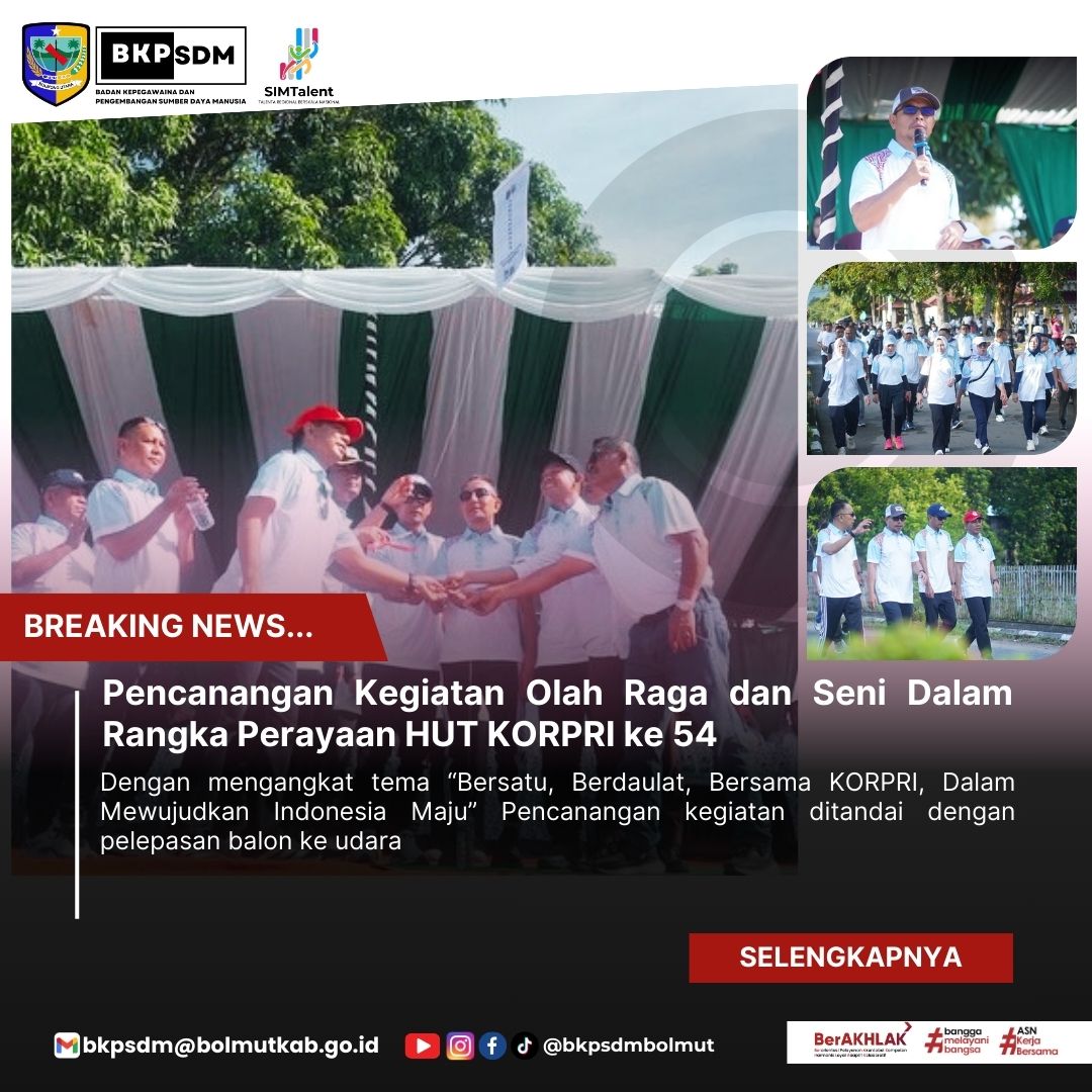 Pencanangan Kegiatan Olah Raga Dan Seni Dalam Rangka Perayaan HUT KORPRI Ke 54